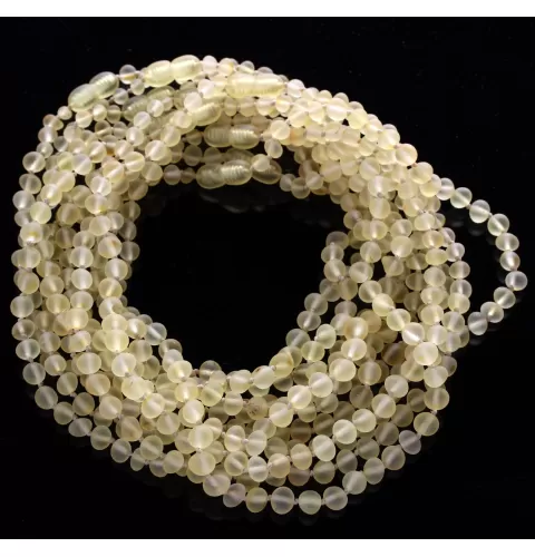 10 Raw Lemon BAROQUE teething Baltic amber necklaces 35cm