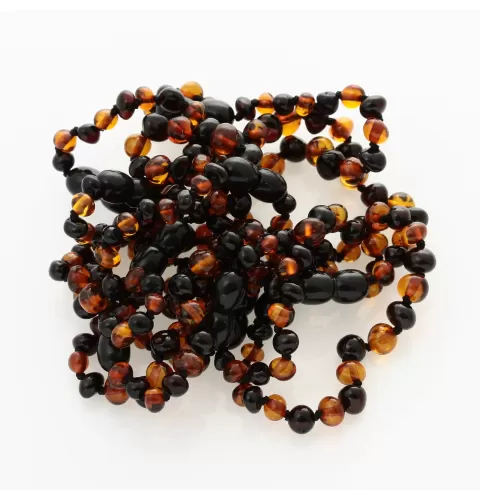 10 Multi BAROQUE Baltic amber teething bracelets 14cm