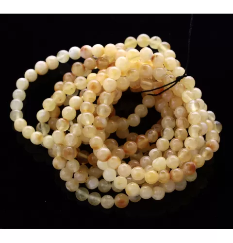 10 Butter ROUND Baltic amber bracelets 19cm