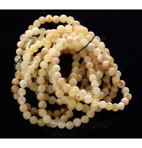10 Butter ROUND Baltic amber bracelets 19cm