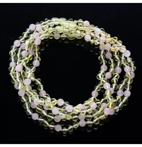 5 Lemon Gems Baltic Amber teething necklaces 33cm