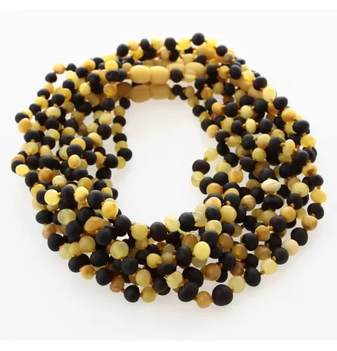 10 Raw Multi BAROQUE Baltic amber teething necklaces 33cm