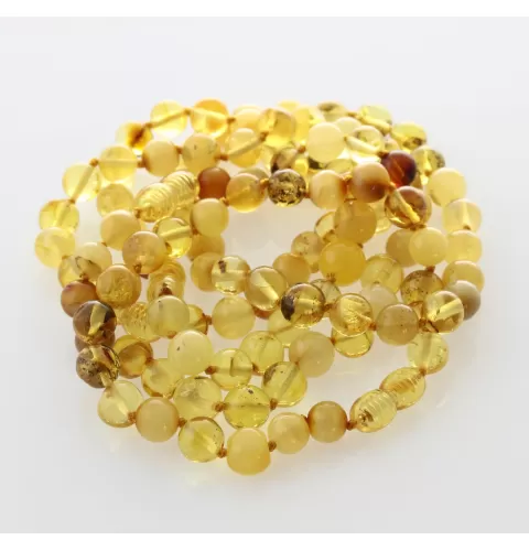 5 Mix Big ROUND beads Baltic amber bracelets 20cm