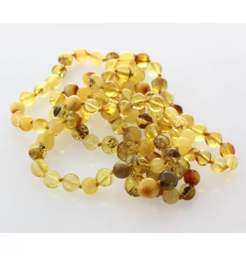 5 Mix Big ROUND beads Baltic amber bracelets 20cm