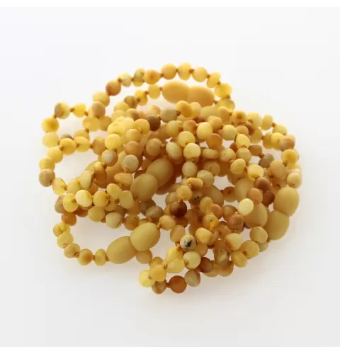 10 Raw Butter BAROQUE Baltic amber teething bracelets 14cm