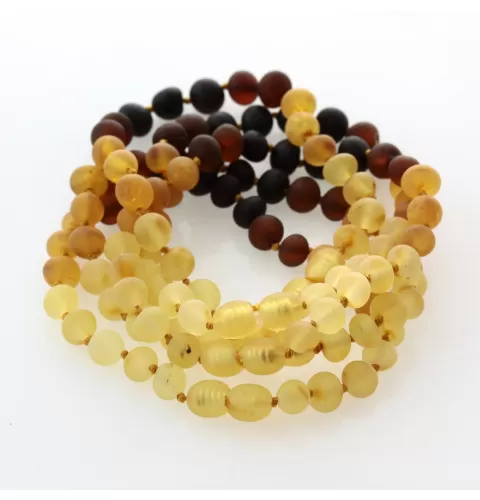 5 Raw Rainbow BAROQUE Baltic amber adult bracelets 18cm
