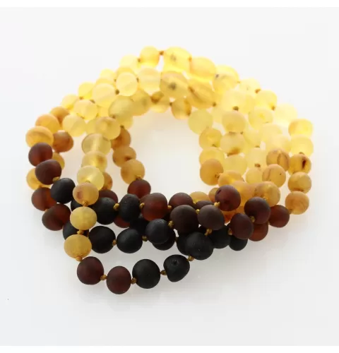 5 Raw Rainbow BAROQUE Baltic amber adult bracelets 18cm