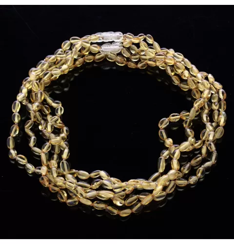 5 Lemon BEANS Baltic amber adult wholesale necklaces 46cm