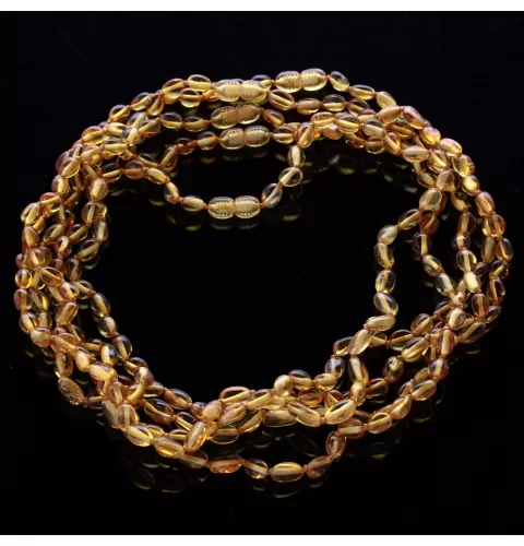 5 Honey BEANS Baltic amber adult wholesale necklaces 46cm