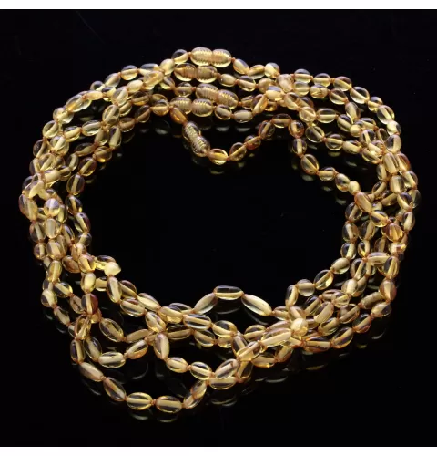 5 Honey BEANS Baltic amber adult wholesale necklaces 46cm