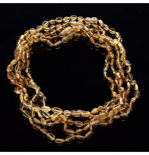 5 Honey BEANS Baltic amber adult wholesale necklaces 46cm