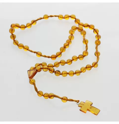 Christian ROSARY made of natural Baltic amber
