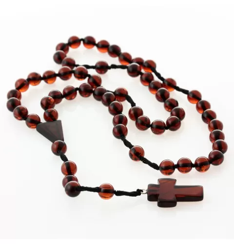 Christian ROSARY made of natural Baltic amber