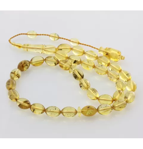Islamic 33 Prayer OLIVE Baltic amber beads