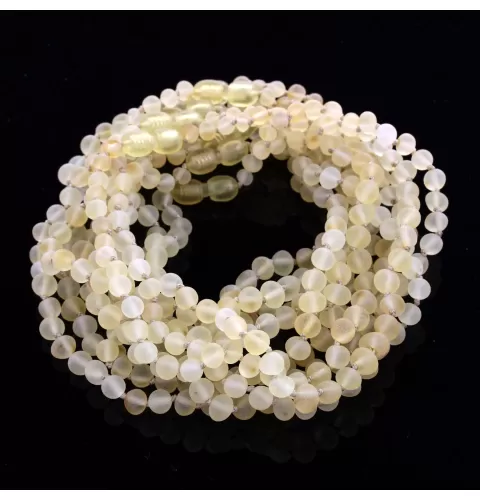 10 Raw Lemon Pop BAROQUE teething Baltic amber necklaces 28cm