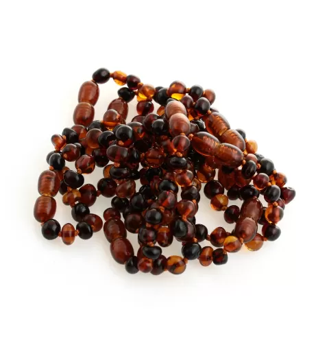 10 Multi BAROQUE Baltic amber teething bracelets 12cm