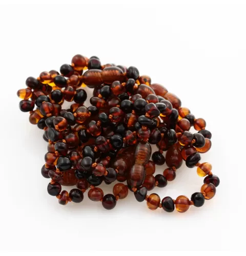 10 Multi BAROQUE Baltic amber teething bracelets 12cm