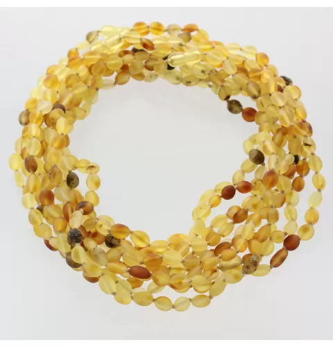 10 Raw MIX BEANS Children Baltic amber necklaces 40cm