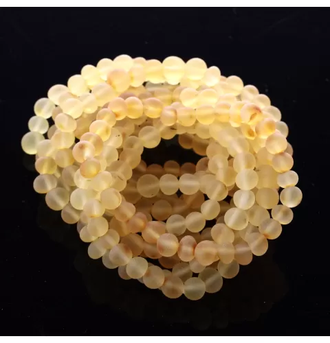 10 Raw Lemon Stretch BAROQUE Baltic amber adult bracelets 19cm