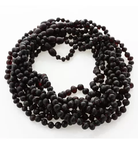 10 Raw Cherry BAROQUE Baltic amber teething necklaces 36cm