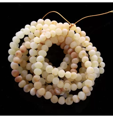 10 Raw Milk BAROQUE Baltic amber adult stretch bracelets 19cm