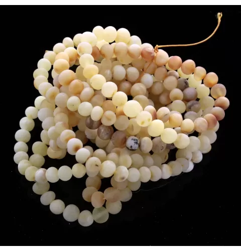 10 Raw Milk BAROQUE Baltic amber adult stretch bracelets 19cm