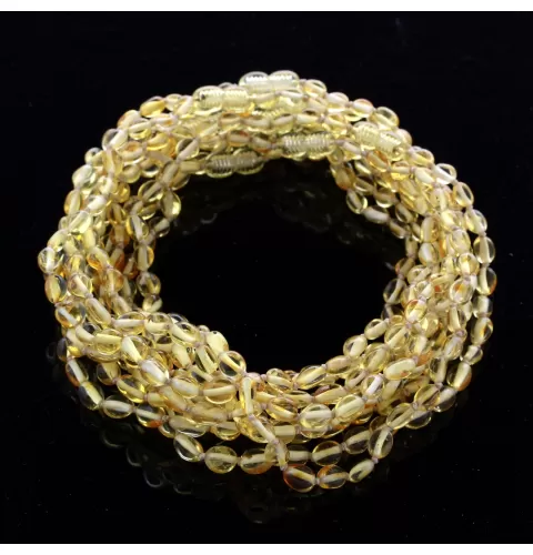 10 Lemon BEANS Baby teething Baltic amber necklaces 33cm