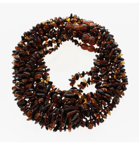 10 Multi CHIPS Baltic amber teething Baby necklaces 32cm