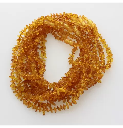 10 Honey CHIPS Baltic amber teething Baby necklaces 32cm