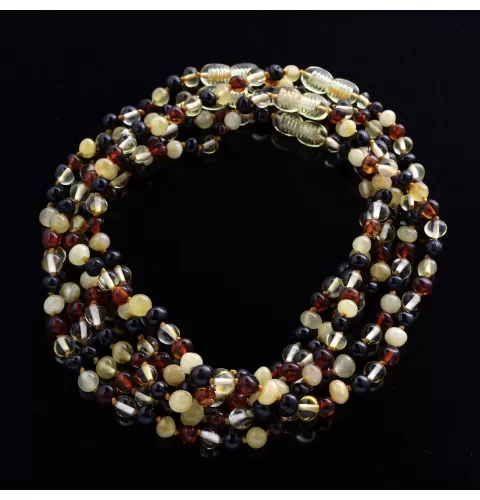 5 Multi BAROQUE Baltic amber teething necklaces 30cm