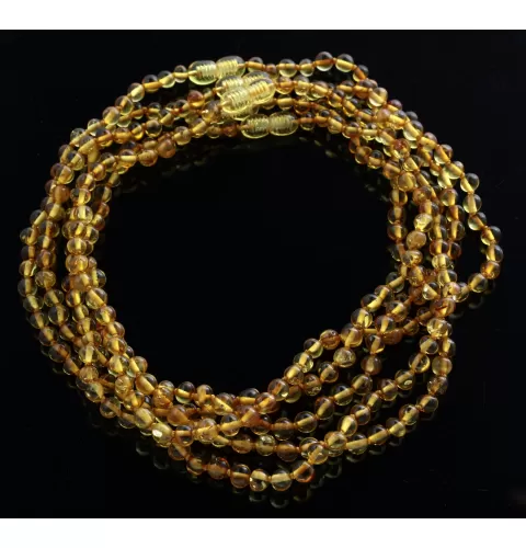 5 Honey BAROQUE Baltic amber teething necklaces 36cm