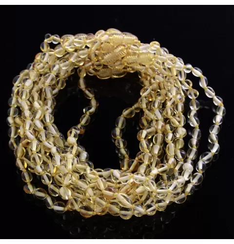 10 Lemon BEANS Baby teething Baltic amber necklaces 32cm