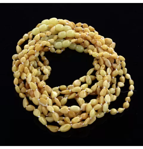 10 Milk BEANS Baby teething Baltic amber necklaces 33cm