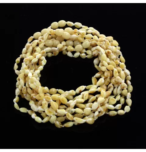 10 Milk BEANS Baby teething Baltic amber necklaces 33cm