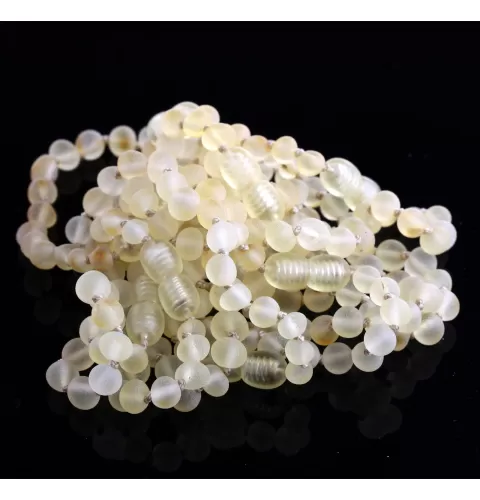 10 Raw Lemon BAROQUE teething Baltic amber bracelets 14cm