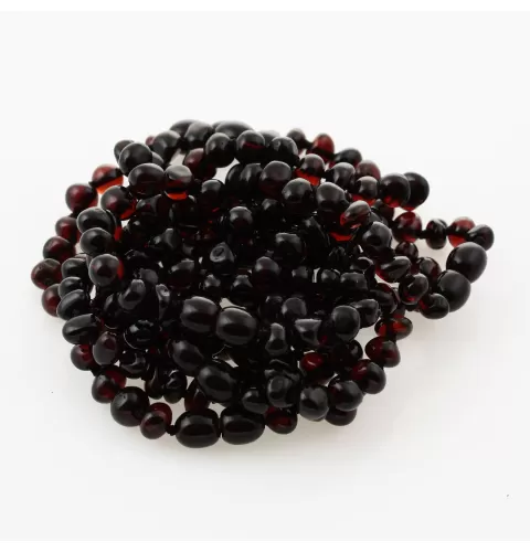 10 Big Cherry BAROQUE Baltic amber teething bracelets 14cm