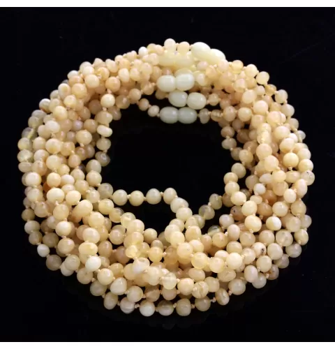 10 Milk BAROQUE teething Baltic amber necklaces 32cm