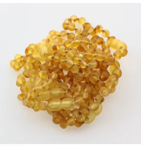 10 Raw Honey BAROQUE Baltic amber teething bracelets 14cm