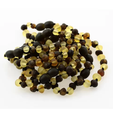 10 Raw Multi BAROQUE Baltic amber teething bracelets 14cm
