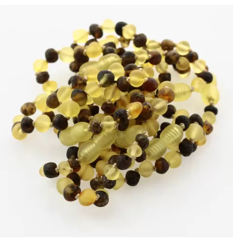 10 Raw Multi BAROQUE Baltic amber teething bracelets 14cm
