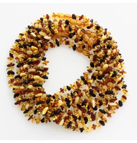 10 Multi CHIPS Baltic amber teething Baby necklaces 32cm