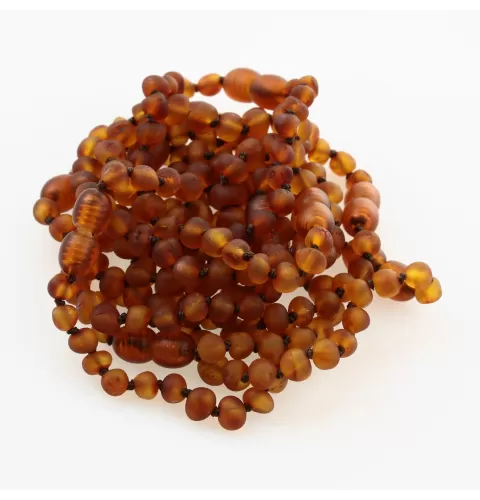 10 Raw Cognac BAROQUE Baltic amber teething bracelets 14cm