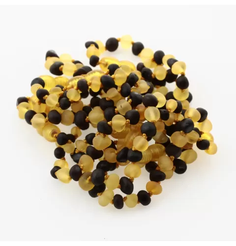 10 Raw Multi BAROQUE Baltic amber teething bracelets 14cm