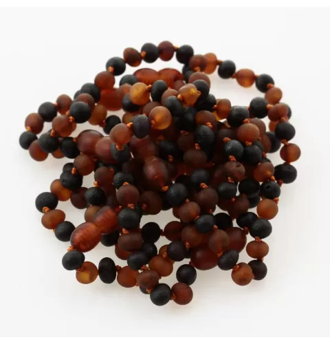 10 Raw Multi BAROQUE Baltic amber teething bracelets 14cm