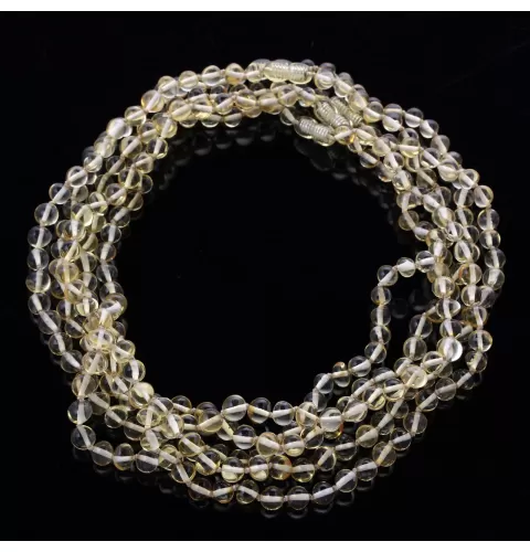 5 Lemon BAROQUE Baltic amber adult necklaces 45cm