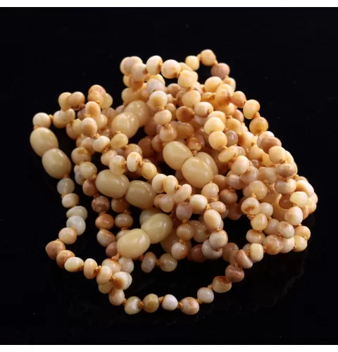 10 Butter BAROQUE Baltic amber teething bracelets 14cm