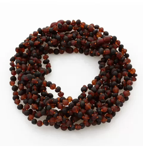 10 Raw Multi BAROQUE Baltic amber teething necklaces 33cm