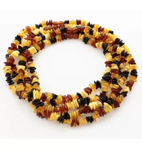 5 Rainbow CHIPS Baltic amber necklaces 47cm