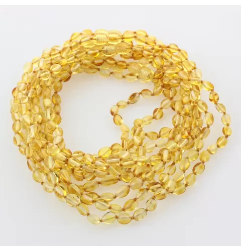 10 Honey BEANS Baby teething Baltic amber necklaces 30cm