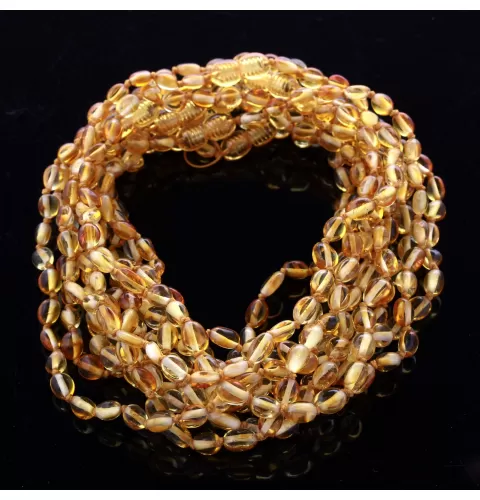 10 Honey BEANS Baby teething Baltic amber necklaces 30cm